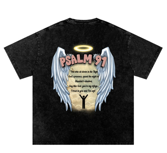 The Lord's Refuge Tee (Snow Washed Black)