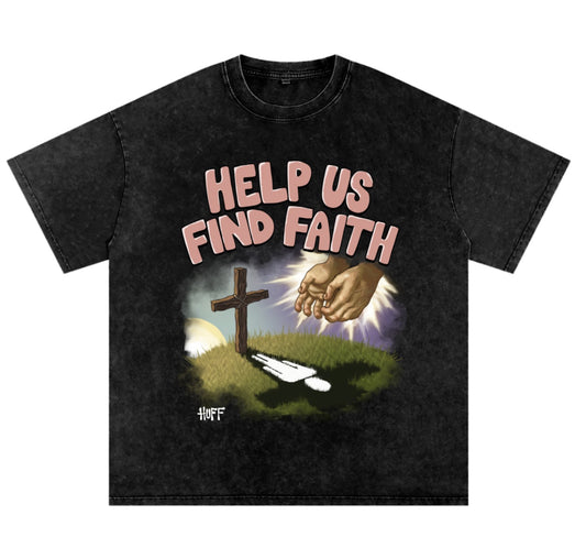 The Lord's Refuge Tee (Snow Washed Black)