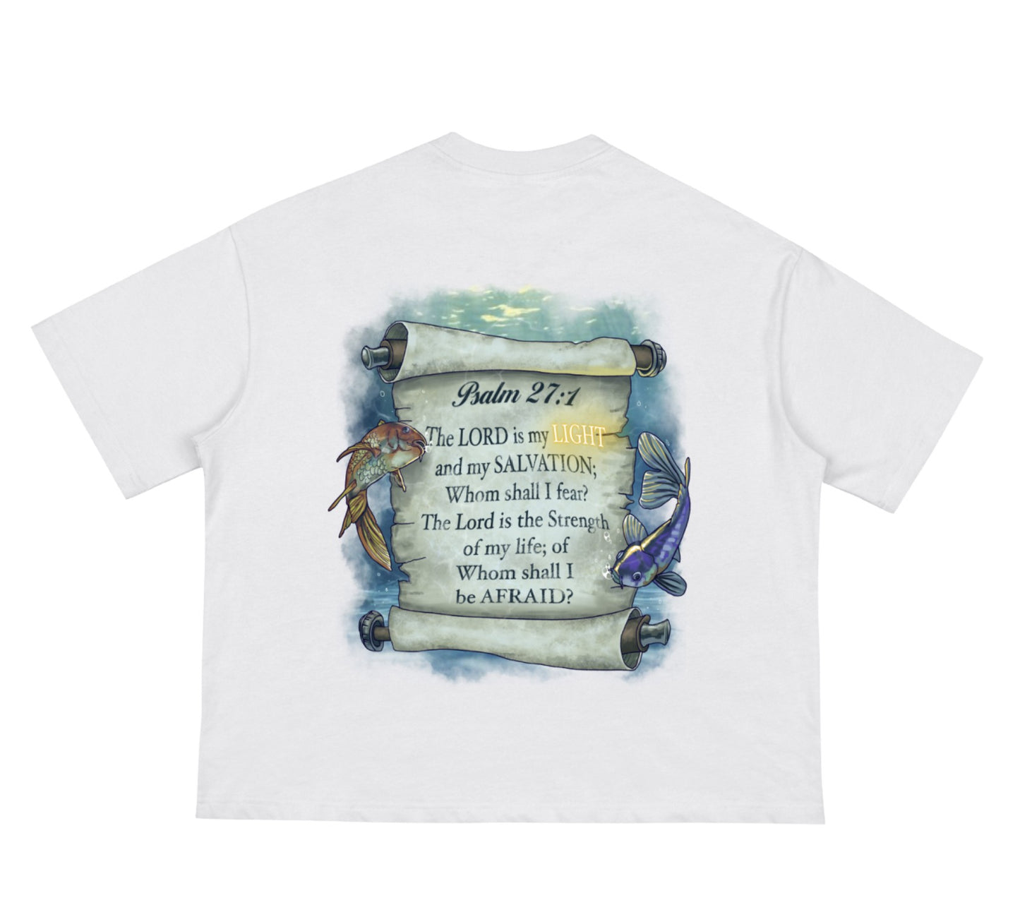 Fearless in the Lord's Light Boxy Tee (White)