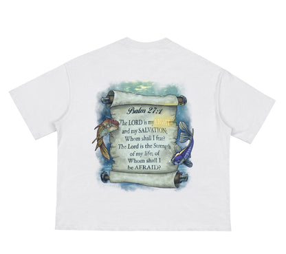 Fearless in the Lord's Light Boxy Tee (White)